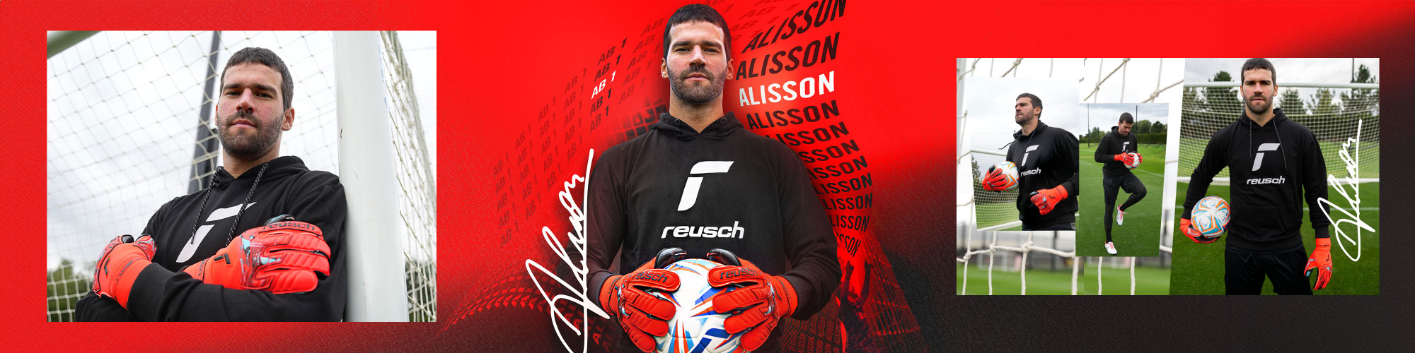 Reusch Alisson Kids Goalkeeper Gloves Liverpool Red gloves