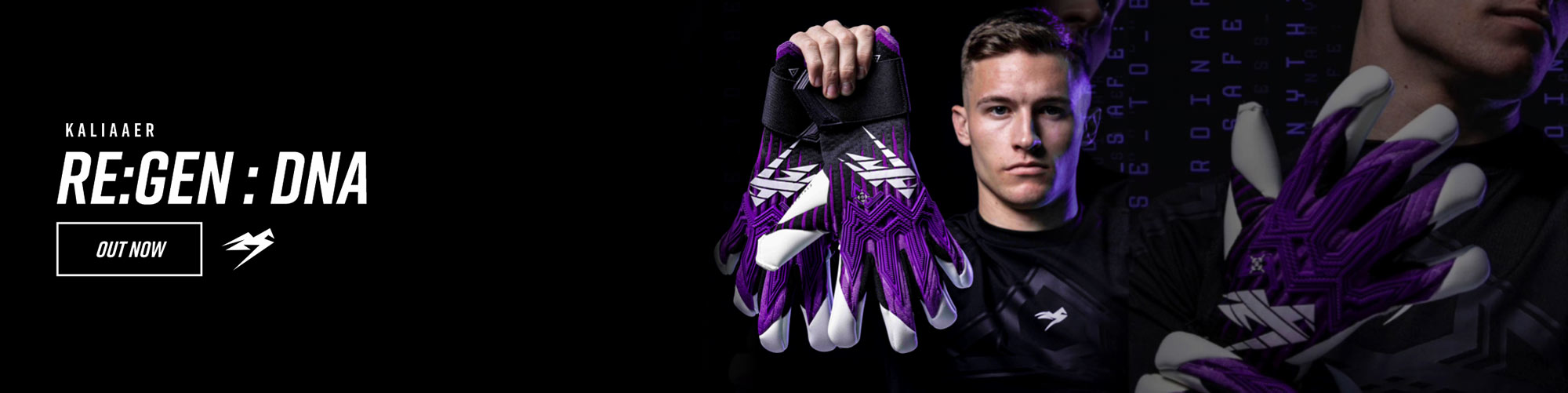 Kaliaaer RE:GEN DNA Goalkeeper Gloves Black Lavender Purple