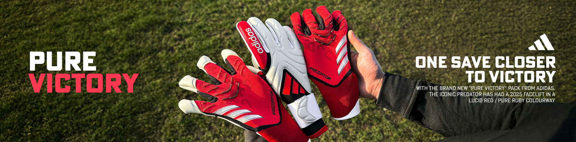 adidas Pure Victory Lucid Red Pure Ruby Goalkeeper Gloves Just Keepers