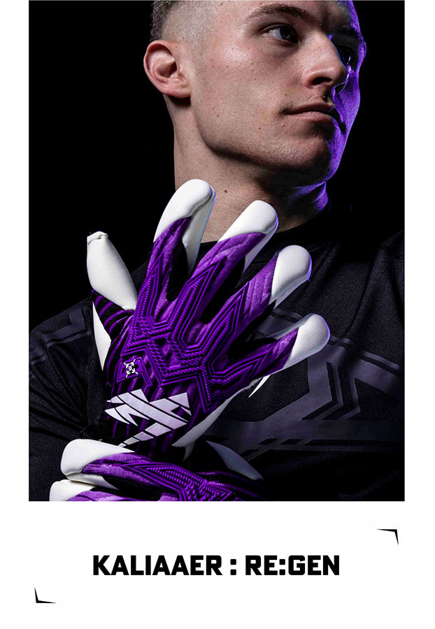 Kaliaaer RE:GEN DNA Goalkeeper Gloves Black Lavender Purple