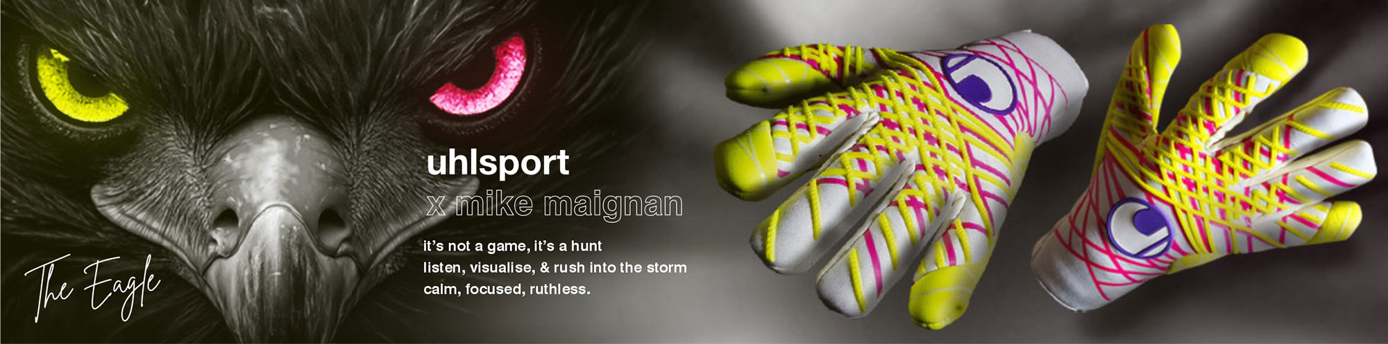 Uhlsport Prediction Ultragrip HN Maignan #374 Goalkeeper Gloves White/Pink