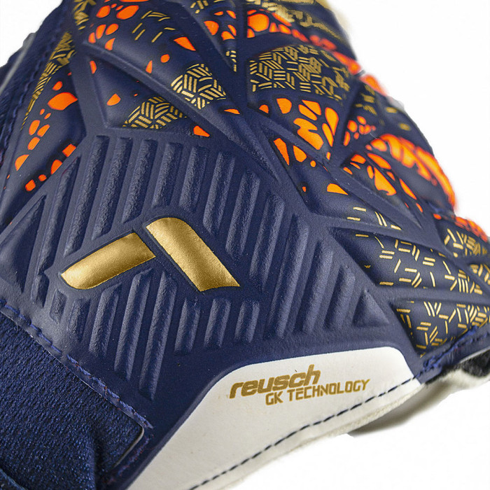  54708154410 Reusch Attrakt Grip Goalkeeper Gloves Blue/Gold 