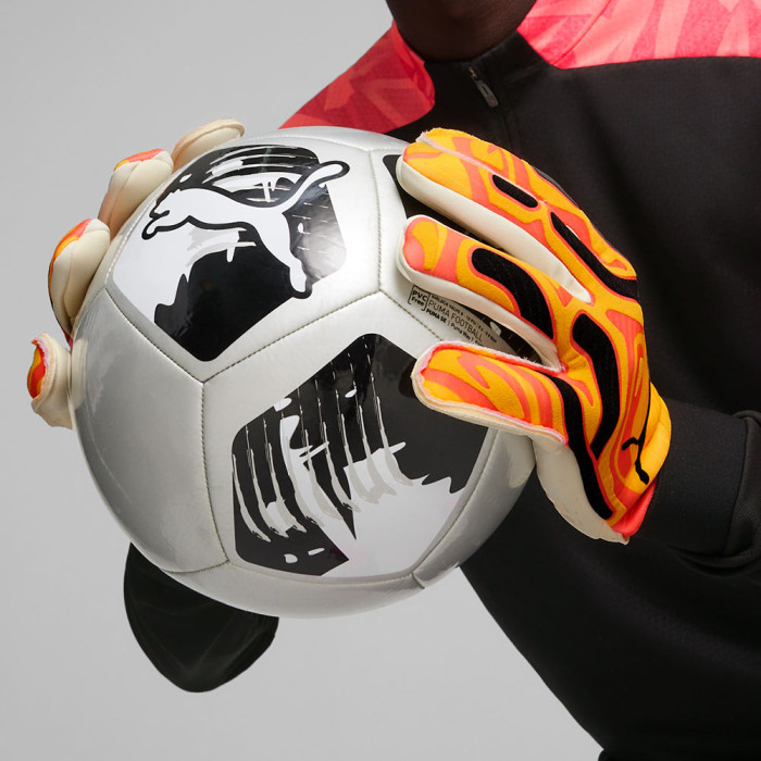 Puma ULTRA ULTIMATE Hybrid Goalkeeper Gloves Sun Stream/Sunset Glow