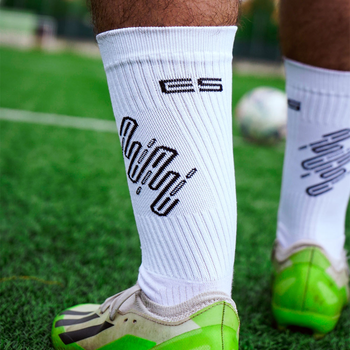 EL2W Elite Anti-slip Football Sock White