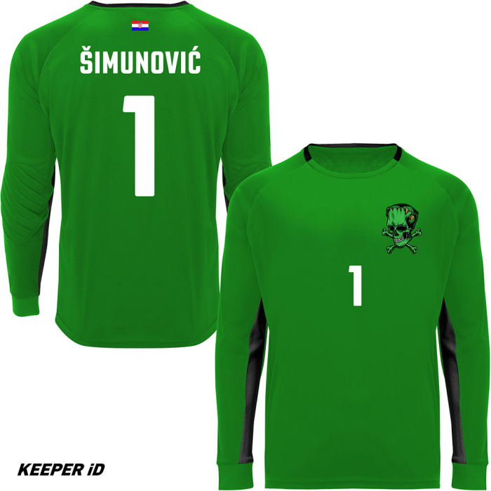 0413-22602 Keeper iD Padded Goalkeeper Jersey Green/Black