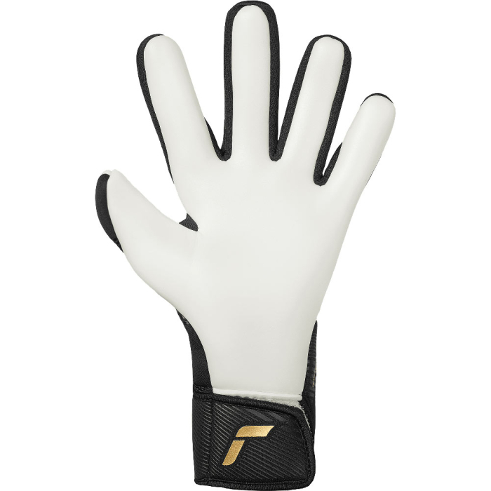 55701007707 Reusch Fastgrip Gold Goalkeeper Gloves black metallic gold