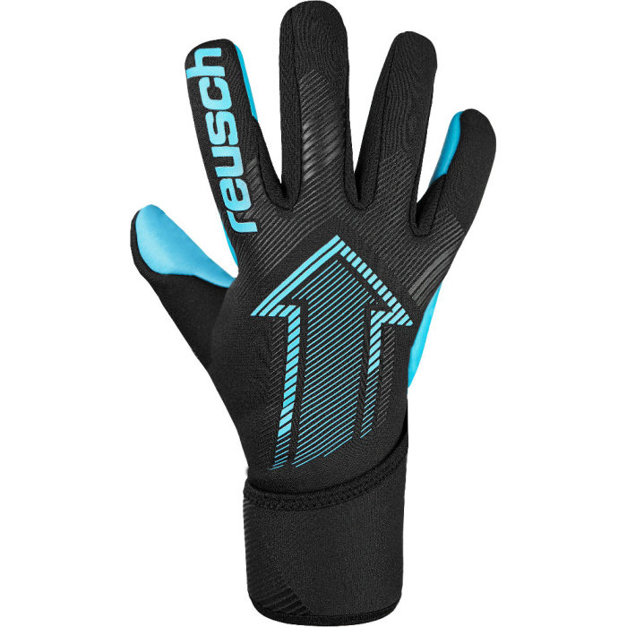 55724007736 Reusch Fastgrip Aqua Junior Goalkeeper Gloves Black/Blue