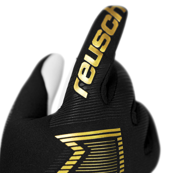 55721007707 Reusch Fastgrip Gold Junior Goalkeeper Gloves black - met 