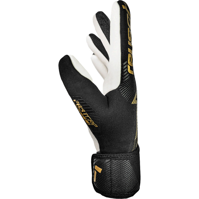 55721007707 Reusch Fastgrip Gold Junior Goalkeeper Gloves black - met 