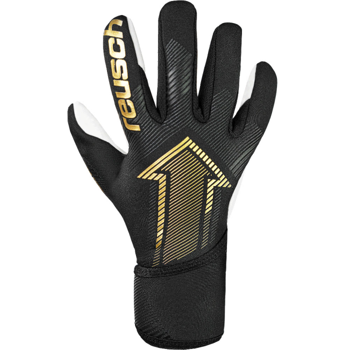 55721007707 Reusch Fastgrip Gold Junior Goalkeeper Gloves black - met 