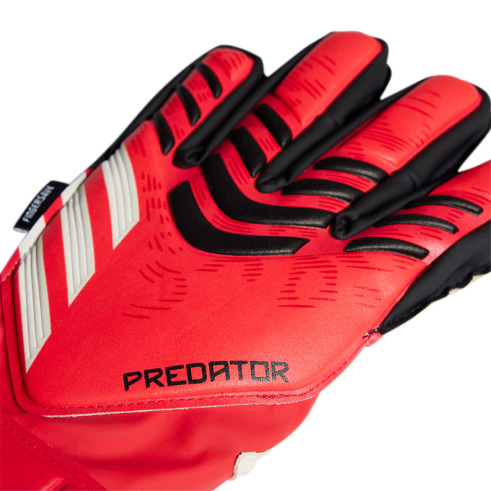 JH3809 adidas Predator 25 Fingersave Junior Goalkeeper Gloves ruby / l