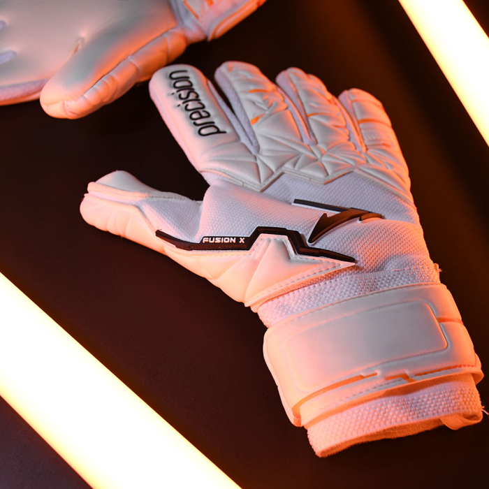 Precision Fusion X Pro Negative Contact Duo Goalkeeper Gloves White