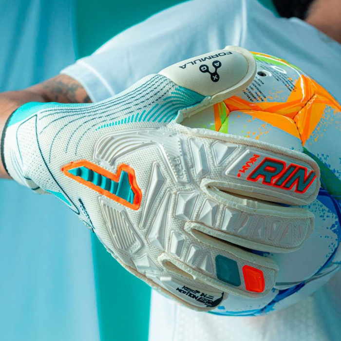 NKPP207 Rinat NKAM PRO Onana Goalkeeper Gloves White/Green Aqua