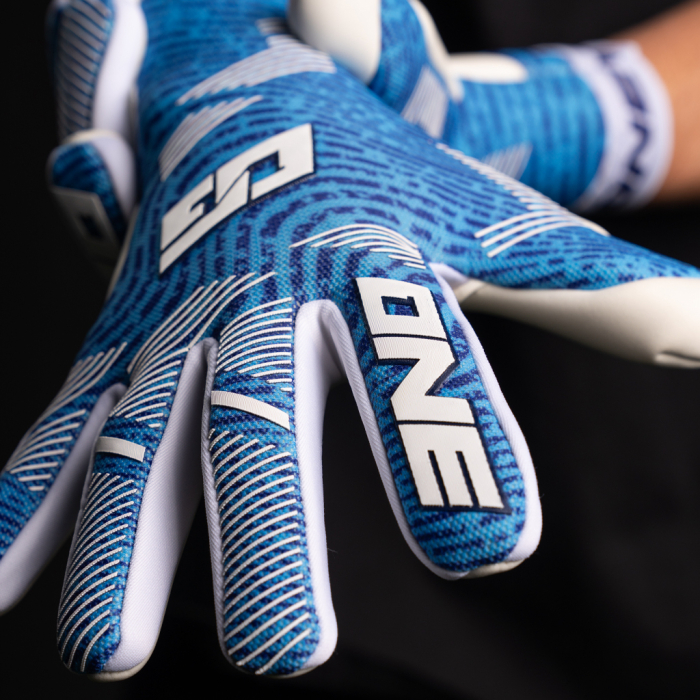 ONE OG1 Wave Negative Junior Goalkeeper Gloves Ocean Blue Wave Pack