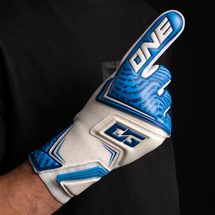 ONE NXT Pro Wave Negative Goalkeeper Gloves White/Aqua Blue Wave Pack