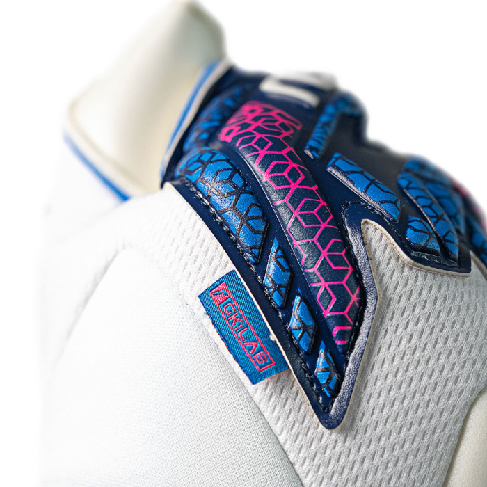 Reusch Attrakt RE:GRIP Evolution Goalkeeper Gloves White/Blue/Pink