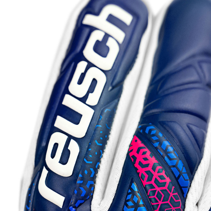 Reusch Attrakt RE:GRIP NC Goalkeeper Gloves White/Blue/Pink