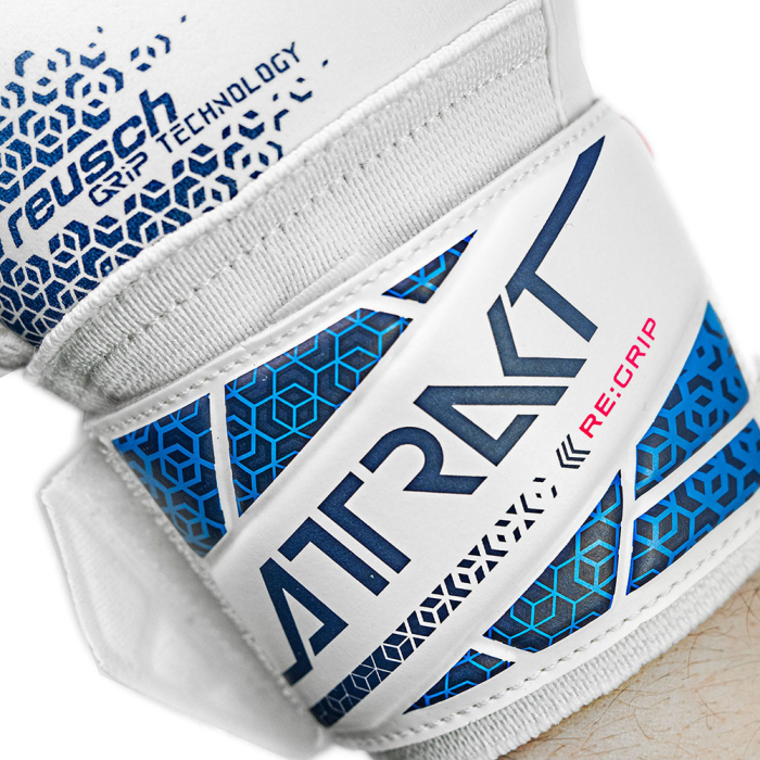 Reusch Attrakt RE:GRIP NC Goalkeeper Gloves White/Blue/Pink