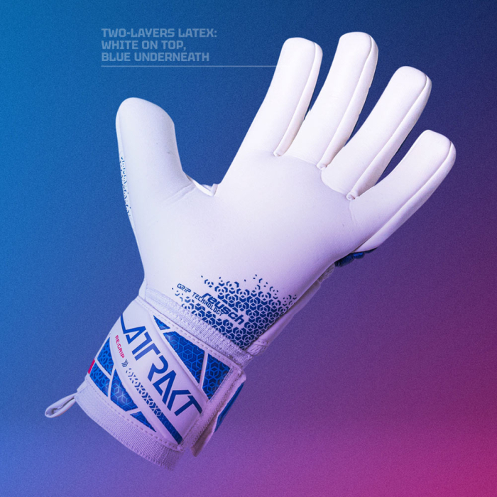 Reusch Attrakt RE:GRIP NC Junior Goalkeeper Gloves Blue/Pink/White