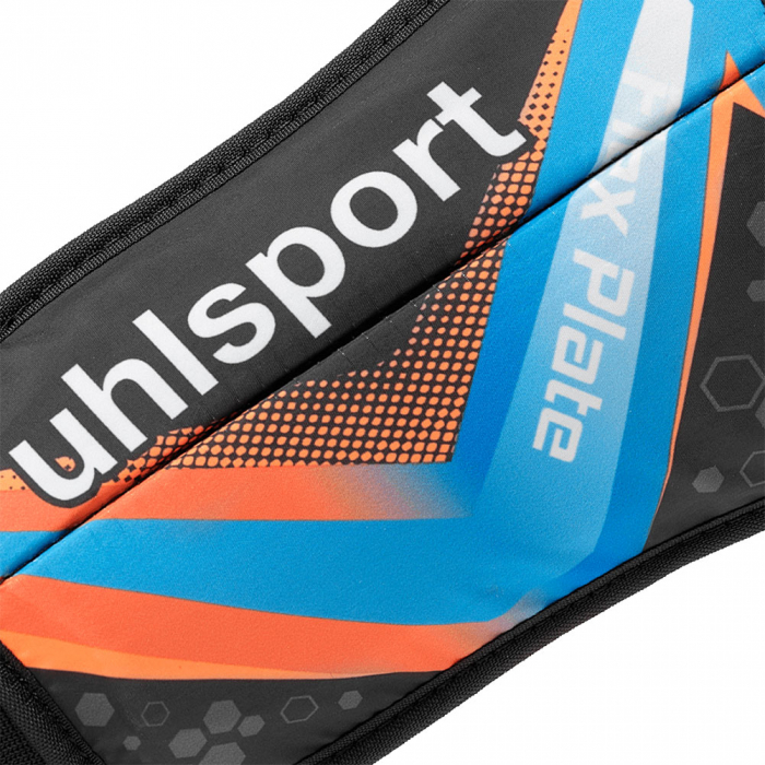 100681201 UHLSPORT FLEX PLATE Shin Guards Black/Fluo/Cyan