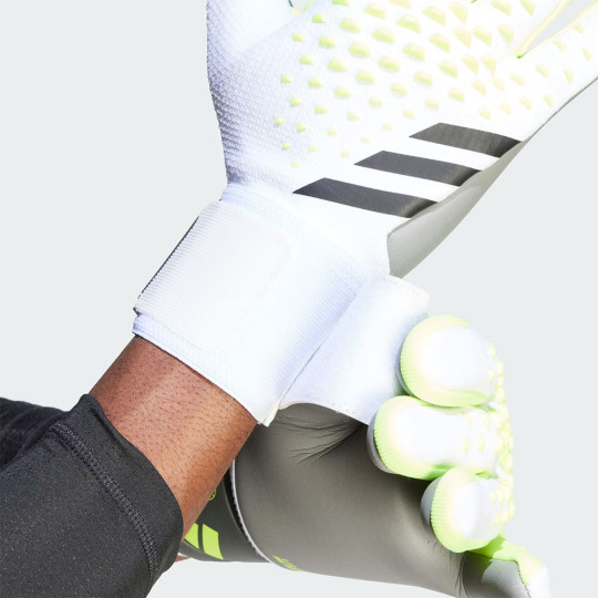 adidas Predator League Goalkeeper Gloves - White, Lucid Lemon