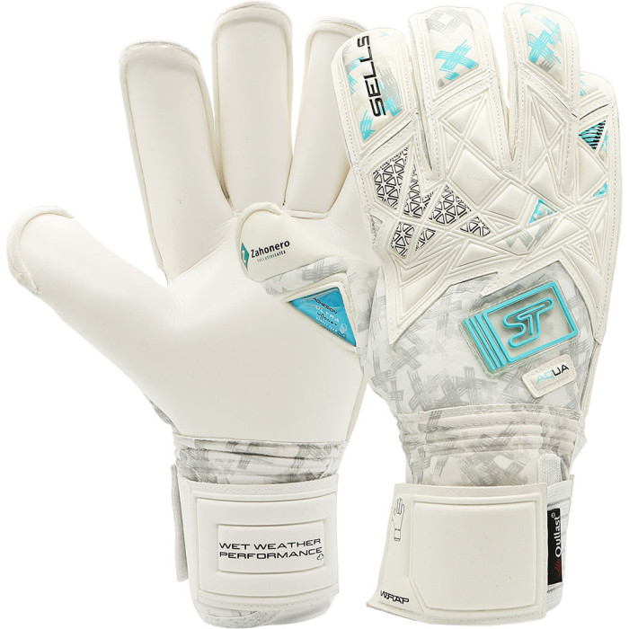 SGP202303G SELLS Wrap Aqua Pure Goalkeeper Gloves White