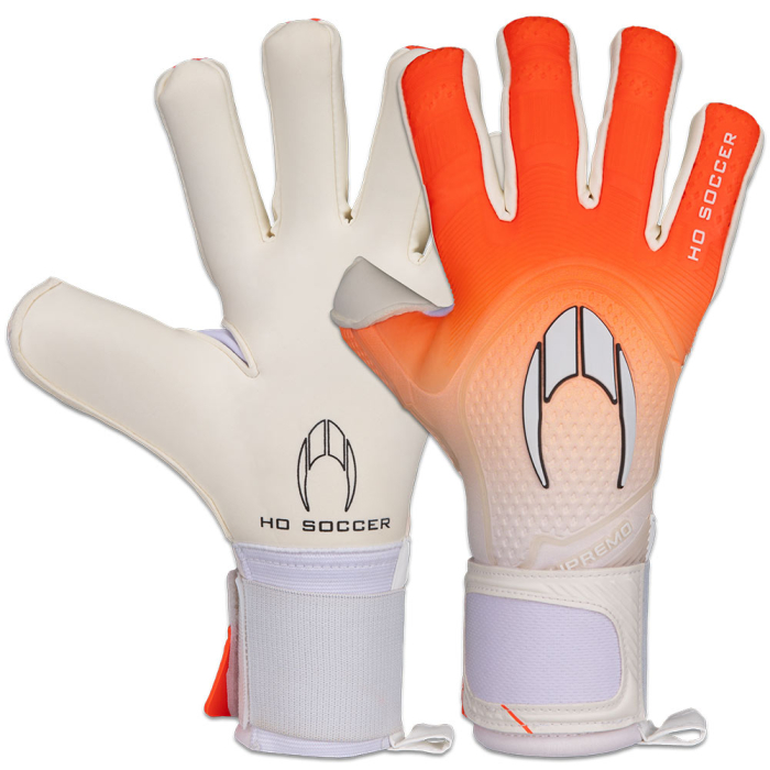 515183J HO Soccer Supremo PRO II Aqua SMU Junior Goalkeeper Gloves Orange