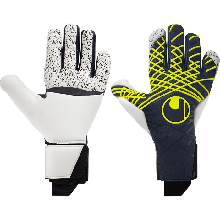 101133101 Uhlsport Prediction Flex HN Goalkeeper Gloves navy/fluo yellow