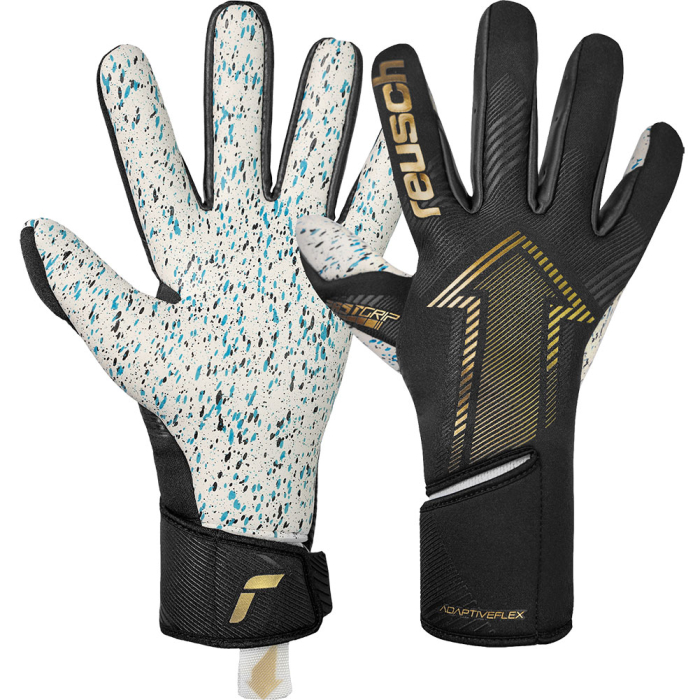 55709007707 Reusch Fastgrip Fusion Goalkeeper Gloves black/metallic gold