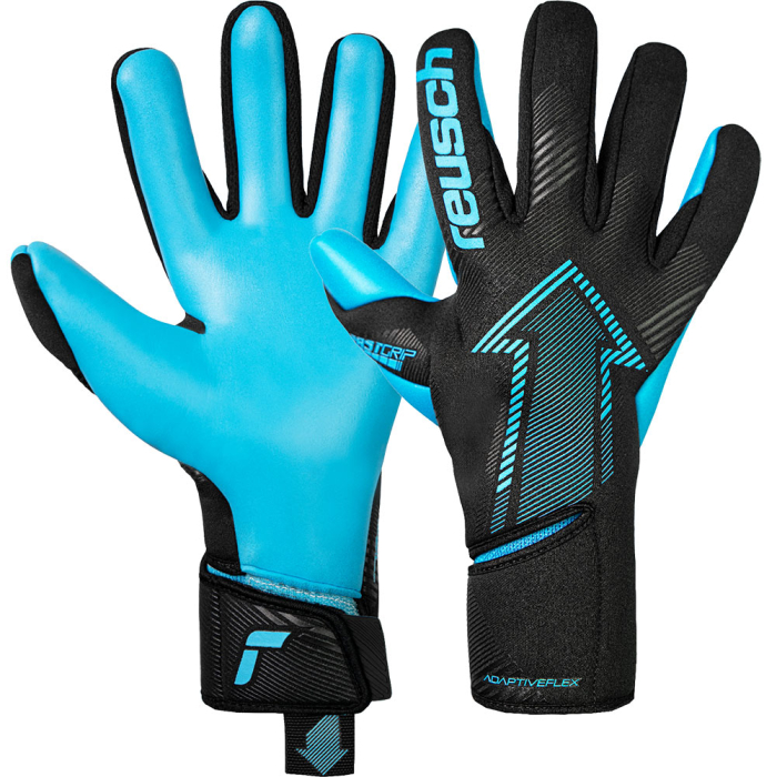 55704007736 Reusch Fastgrip Aqua Goalkeeper Gloves Black/Blue