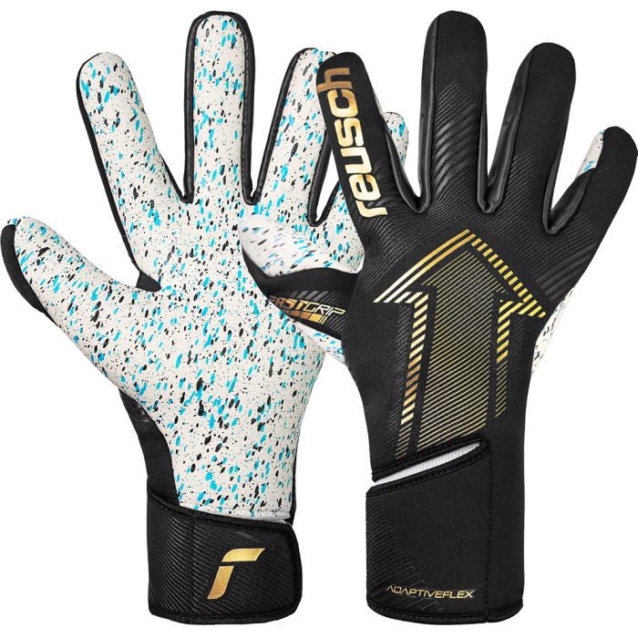 55729007707 Reusch Fastgrip Fusion Junior Goalkeeper Gloves black - met gold