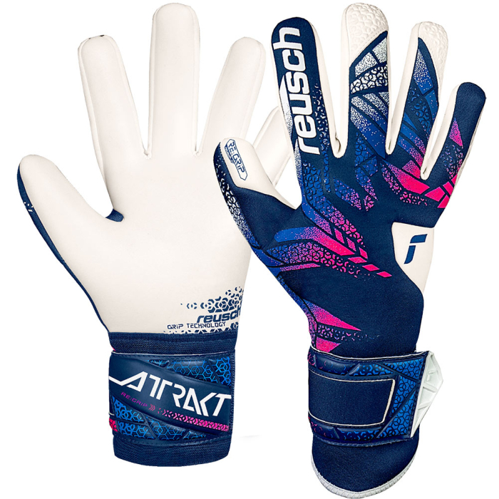 Reusch Attrakt RE:GRIP Goalkeeper Gloves BLUE/PINK