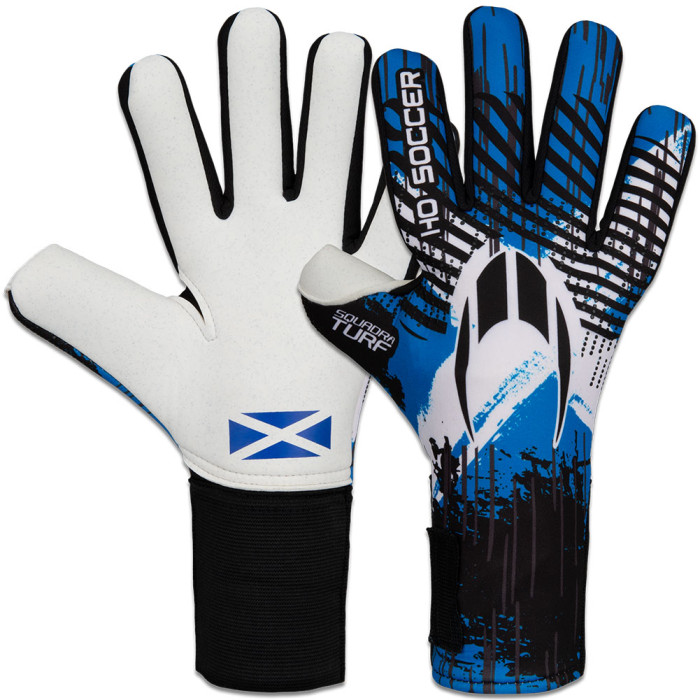 HO Soccer Squadra Turf Negative SCOTLAND Junior Goalkeeper Gloves Blue/White