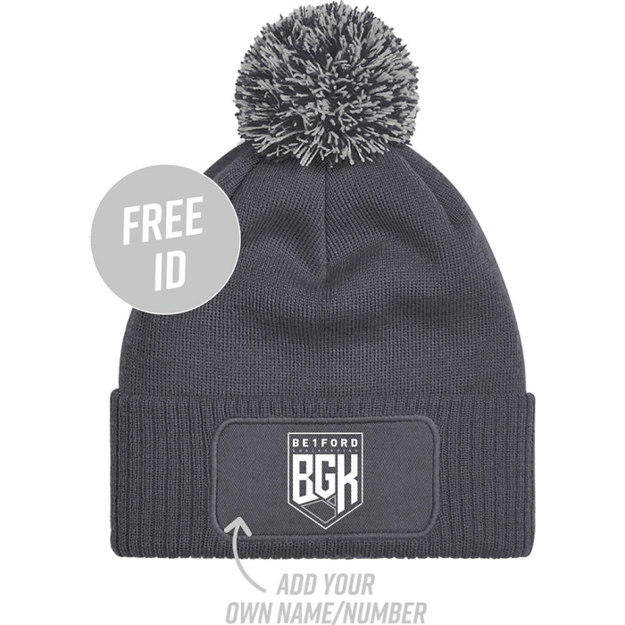 B443GG Keeper iD GK Beanie Bobble Hat Graphite Grey