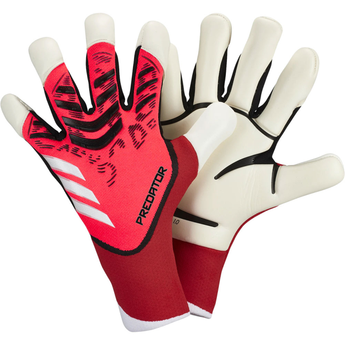 JH3818 adidas Predator Pro 25 Hybrid PROMO Goalkeeper Gloves Lucid Red / Pure Ruby