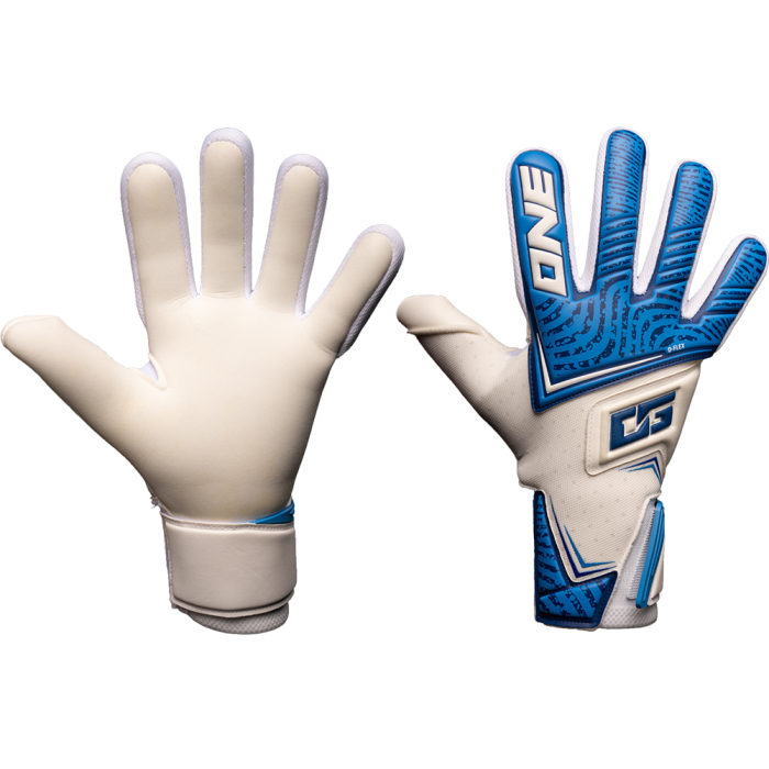 ONE NXT Pro Wave Negative Junior Goalkeeper Gloves White/Aqua Blue Wave Pack