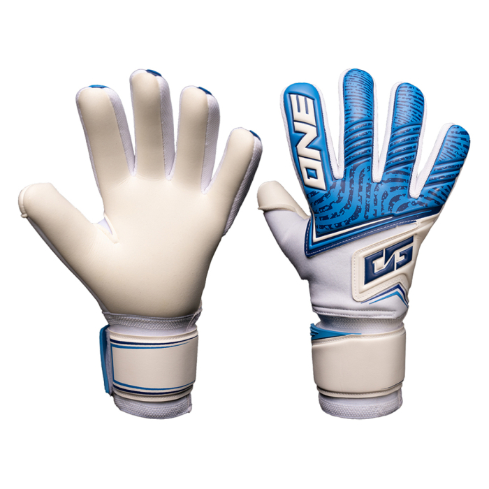 ONE NXT Advance Wave Negative Finger Protection Goalkeeper Gloves White/Blue